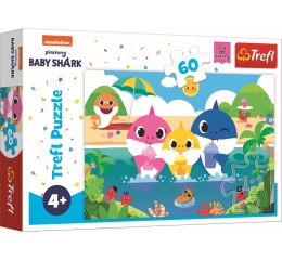 Trefl Puzzle 60 - Žraločí rodinka na dovolené