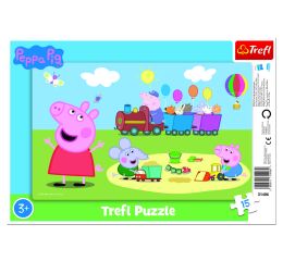 Trefl Puzzle vkládací 15 Šťastný vlak / Peppa Pig