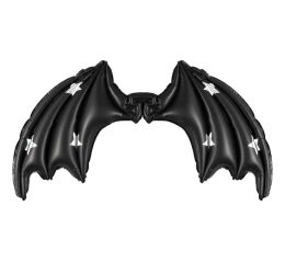 Netopýří křídla nafukovací matná černá s hvězdičkami 85 x 50 cm