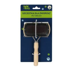Kartáč na srst dřevěný 22 cm