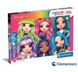 Clementoni - Brilliant puzzle Rainbow High: Duhové kamarádky 104 dílků