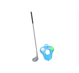 Golfová sada hůl s míčky a jamkou 62 cm