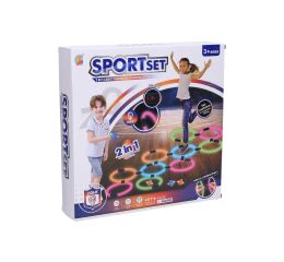 Skákací kroužky svítící a házecí hra set