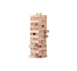 Věž dřevěná s čísly 54 dílků 6,3x6,3x20 cm, Český obal