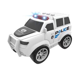 Auto policejní na setrvačník s efekty bílé 22,5 cm