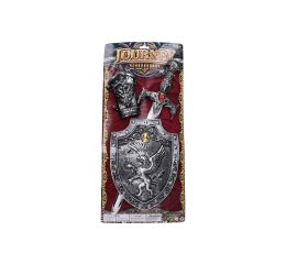 Zbraně stříbrné meč a štít set 50 cm