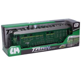 Vlak na setrvačník s efekty a projekcí zelený 33 cm