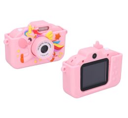 Dětský digitální fotoaparát silikonové pouzdro jednorožec - foto 48Mpx, video Full HD