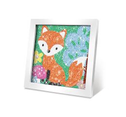 Kreativní set obraz s kamínky liška 17cm