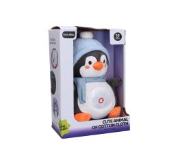 Usínáček svítící s hudbou tučňák 29cm