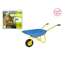 Plechové kolečko - modré 82x42x35 cm - Český obal