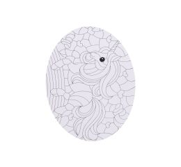 Kreativní set ovál 35x45 cm - vymalování + 2x štětec + barvy