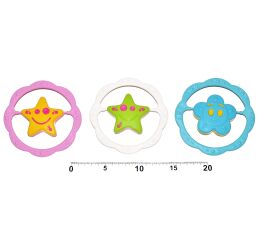 Chrastítko - kruh s hvězdičkou, kytičkou