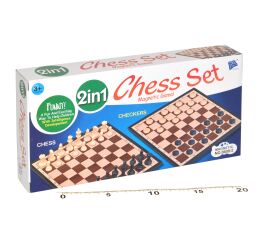 Šachy + dáma 2v1 magnetické
