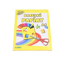 Papíry barevné A4, 10 listů, 180g