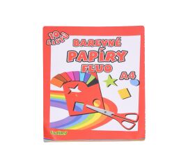 Papíry barevné fluo A4, 10 listů