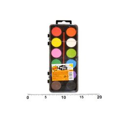 Vodové barvy 12 ks, štětec