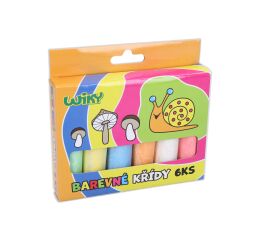 Křídy chodníkové barevné 6ks