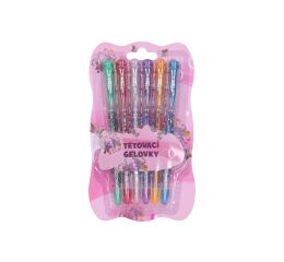 Gelové pero tetovací sada 6 ks