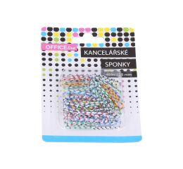 Sponka kancelářská pruhovaná 40 ks, 28 mm