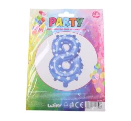 Balónek nafukovací - číslo 8 modrý