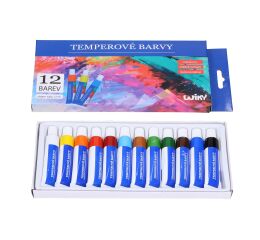 Temperová barva set kov 12ks - 12ml
