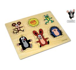Vkládačka kamarádi dřevěná Krtek 31,5x26 cm