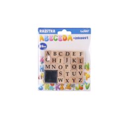 Razítka abeceda 26ks + inkoust