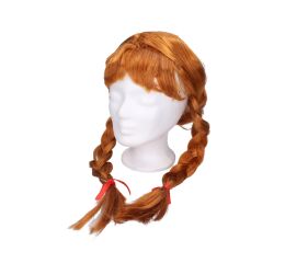 Paruka zrzavá s copánky