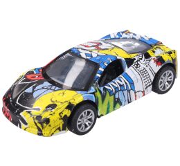 Auto s graffiti kovové 9 cm