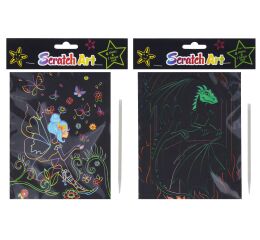 Vyškrabovací obrázek 18x14,5cm, 4 listy