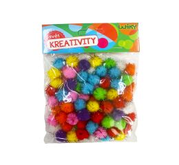 Pom pom glitter 15mm, 80ks