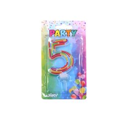 Párty svíčka číslo 5 Čárky