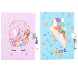 Památník nelinkovaný se zámkem 15x21 cm MIX, 80 stran