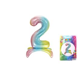 Balónek nafukovací - číslo 2 duha