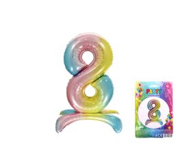 Balónek nafukovací - číslo 8 duha