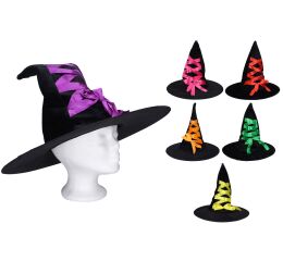 Set karneval - čarodějnický klobouk 44x38 cm MIX
