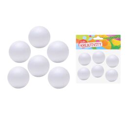 Koule dekorační polystyrénové 6 cm, 6ks