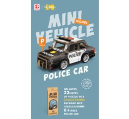 3D puzzle dřevěné - Policejní auto 13 cm