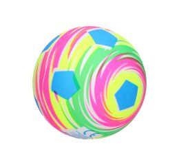 Míč guma nenafouknutý - fotbal duha 22 cm