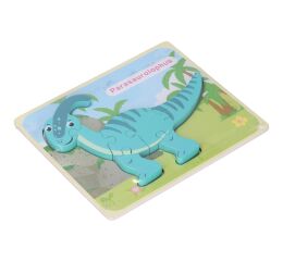 Vkládačka dřevěná dinosaurus 18x14,5 cm