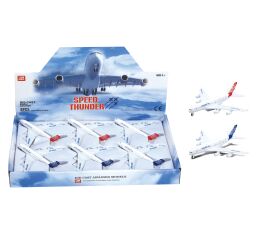 Letadlo kovové na zpětné natažení 14 cm