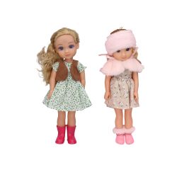 Panenka s kožíškem s efekty 35cm