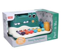 Xylofon zatloukačka krokodýl 25 cm