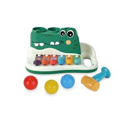 Xylofon zatloukačka krokodýl 25 cm
