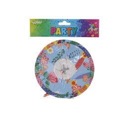 Lampion válec 16 cm Květiny