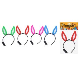 Čelenka s ozdobou uši králičí svítící (blikající) 22x14,5 cm