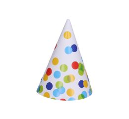 Párty kloboučky TEČKY 15 cm, 6 ks