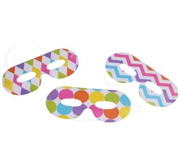 Párty škraboška MIX 16x7 cm, 6 ks