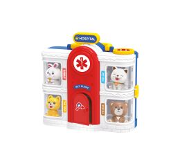 Zvířecí nemocnice přenosná s efekty 28x14x28 cm